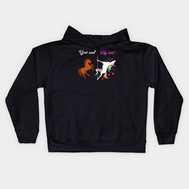 Your aunt my aunt Unicorn- Kids Hoodie by Xizin Gao